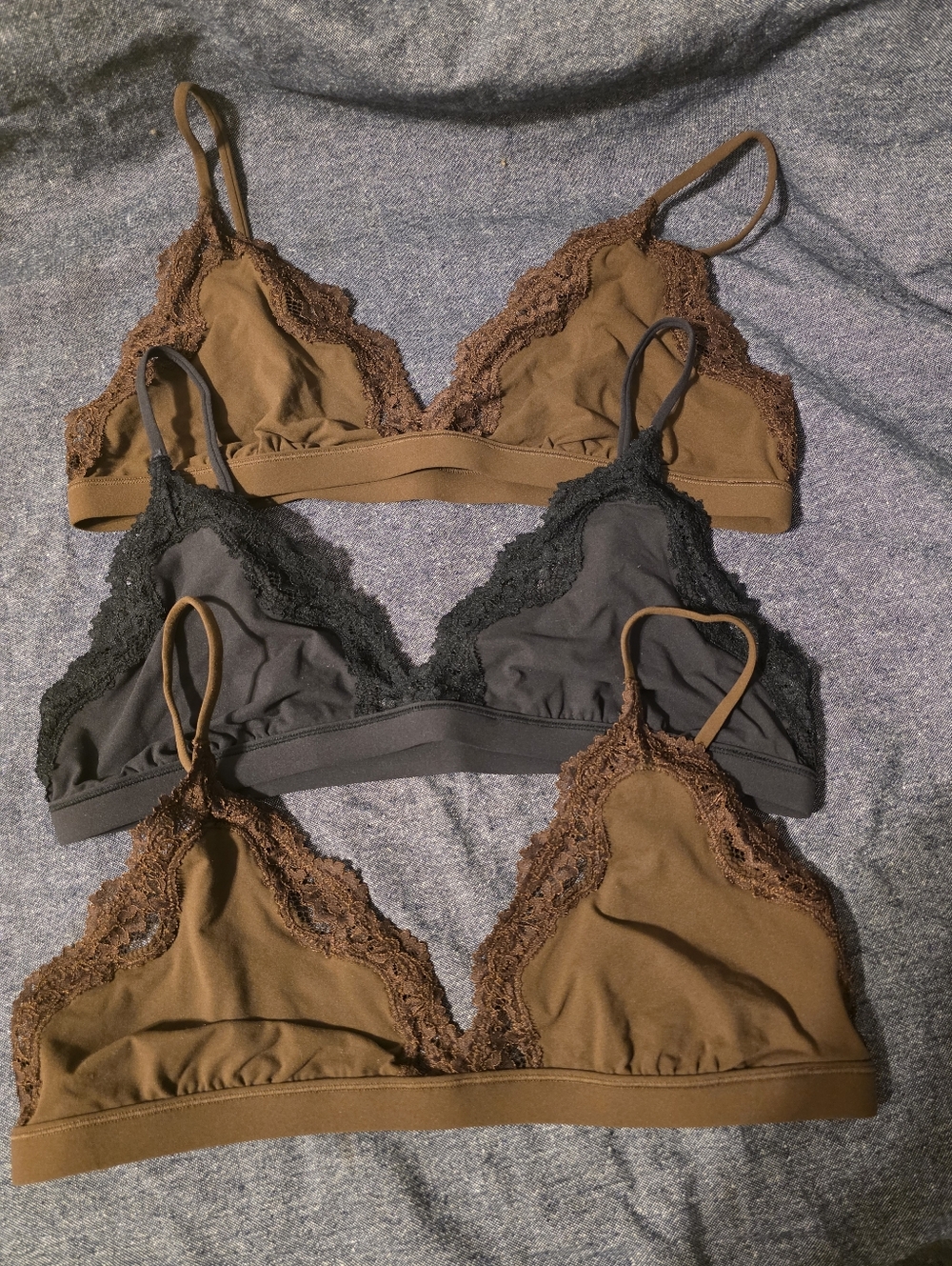 SKIMS BRALETTE Size XL NEW SET OF 3